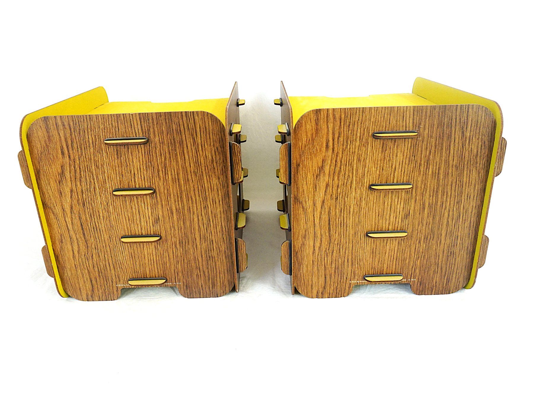 Ablagesysteme: Ablagen gelb mit Holz Design  2er Set – Gebraucht aus Pratteln von Restwert_Pratteln 1