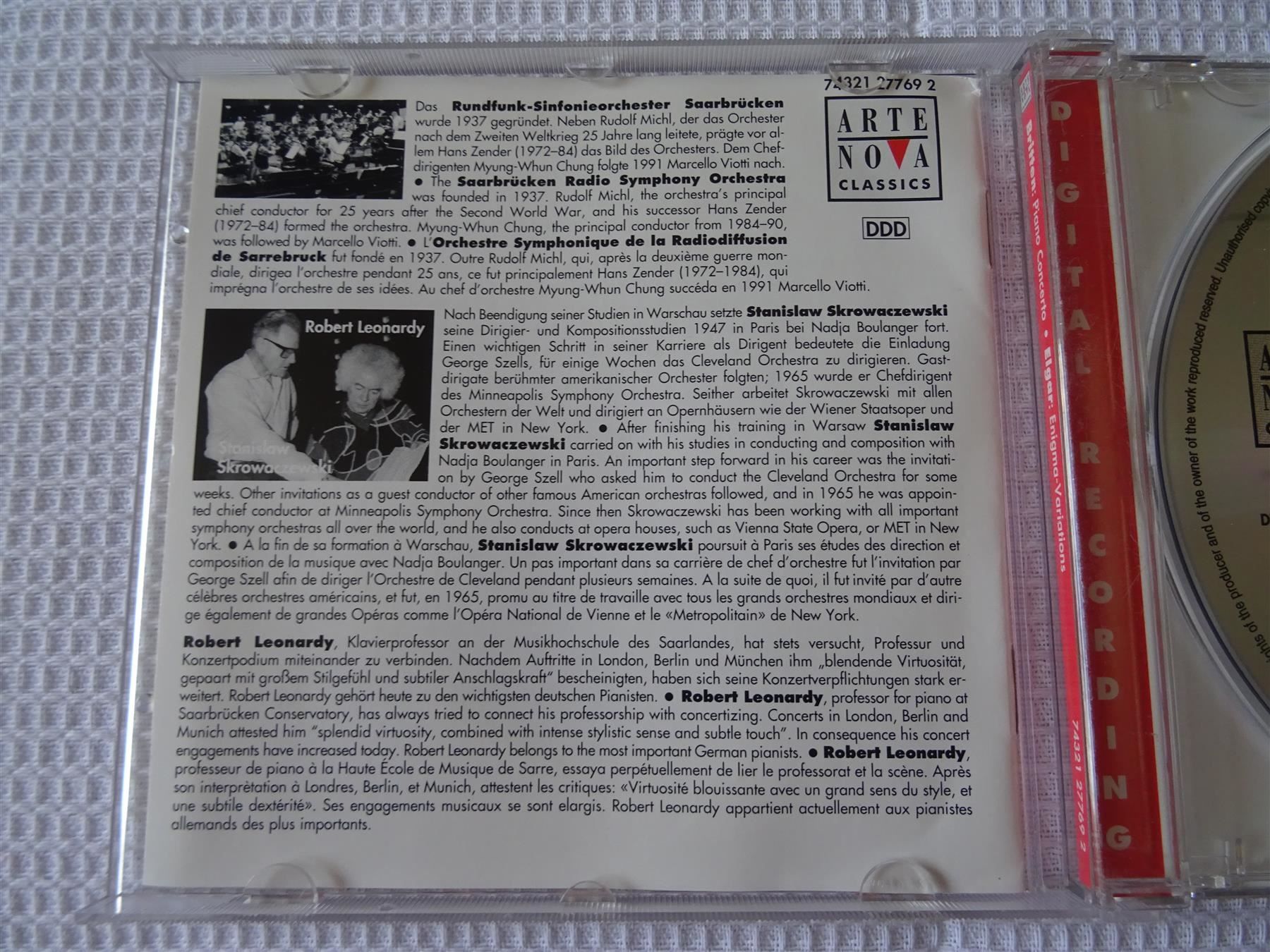 CD: Benjamin Britten / Edward Elgar – Usato da Bilten venduto da Bora3 3
