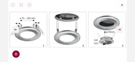 6x Adapter für Einbauleuchten Mattweiss | ⌀ 7.5-12 cm