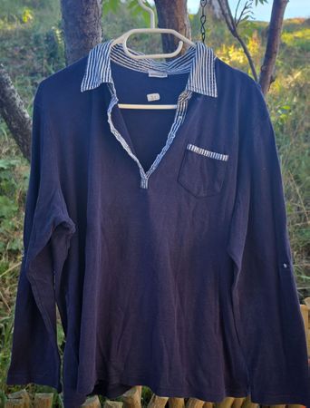 pullover à manches longues bleu marine taille 50/52