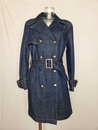 Y2K Dolce & Gabbana Denim Trench Mantel Gr. XS Made in Italy