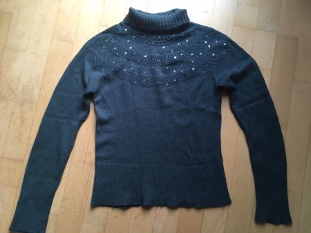 Rollkragenpullover von Vero Moda, dunkelgrüne, Grösse 38