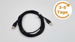 USB-A zu USB-A Kabel, 3 m, schwarz