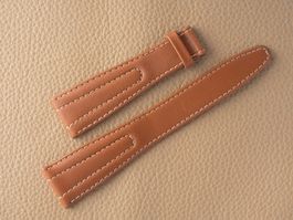 sport. Uhrenband Nautilus Leder 20mm NOS weisse Kontrastnaht