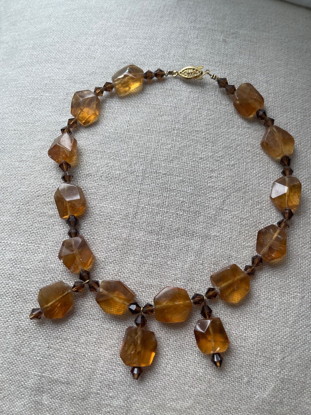 Catenine: Halbedelsteine Collier Halskette braun – Nuovo (secondo la descrizione) da Brütten venduto da Rod816 1