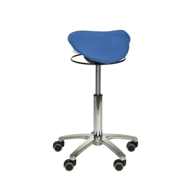 Sgabelli: Sattelsitz-Hocker BLAU mit Schwing-Mechanismus – Nuovo e nell'imballaggio originale da Schaffhausen venduto da Praxis-Nova 2