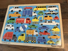 Melissa & Doug Wooden Vehicles Puzzle 40 pcs - Great Conditi