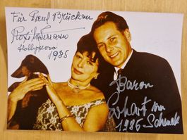 Rosita Serrano / Baron E. von Schenck , Original Autogramme