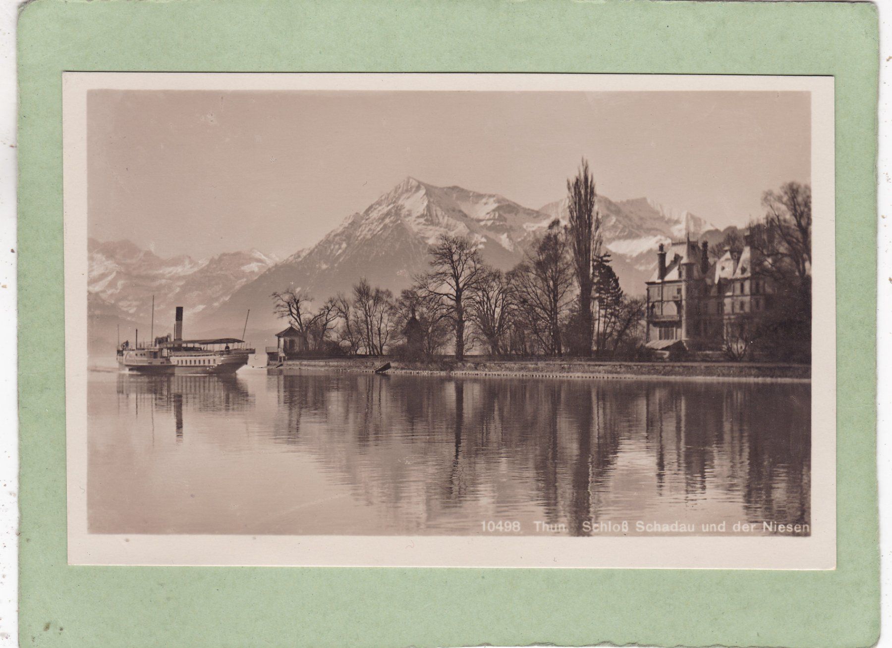 Cartes postales: Thun Schloss Schadau und der Niesen – D'occasion à Herisau par Lisegrat2008