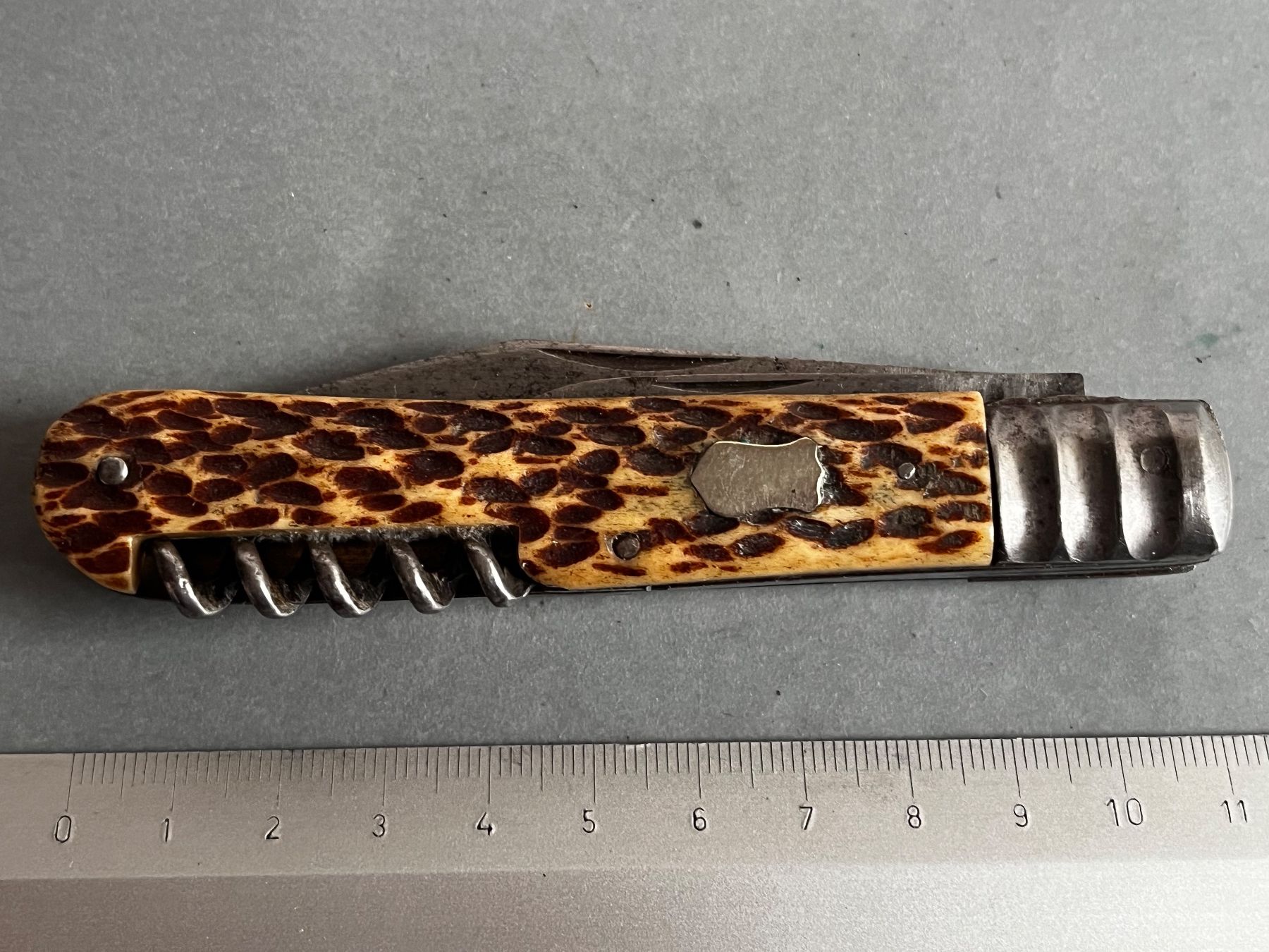 Solingen Coltelli tascabile: Sackmesser 110 mm Hirschhorn - selten – Usato da Zürich venduto da FV.vintage 2