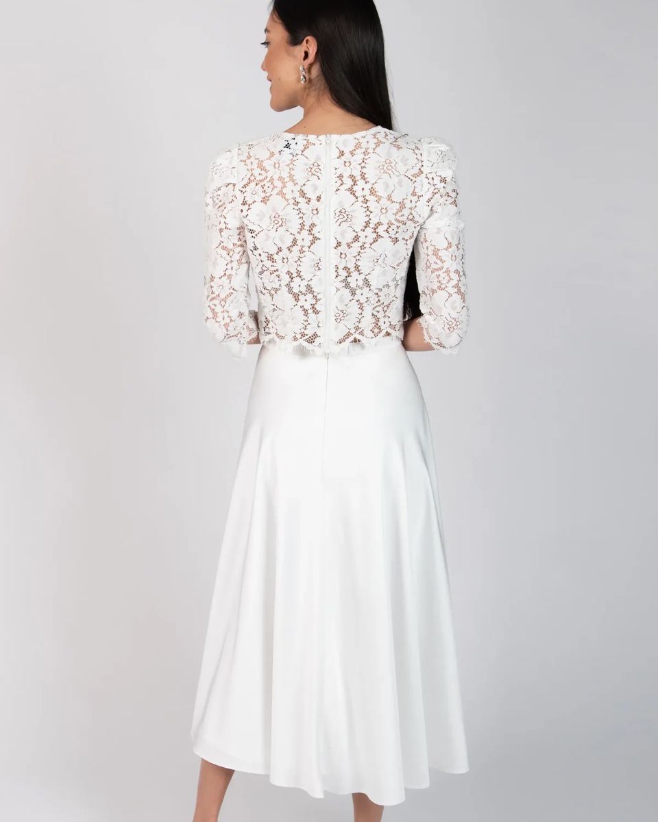 Piqyourdress Gonne: Brautmode Rock lang weiss – Nuovo e nell'imballaggio originale da Reichenburg venduto da Benutzer123_ 1