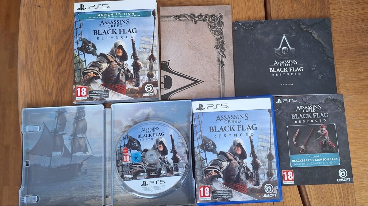Spiele: PS5 Assassin's Creed Black Flag Launch Edition + Artbook – Neu (gemäss Beschreibung) aus Gasel von Sunisshining123