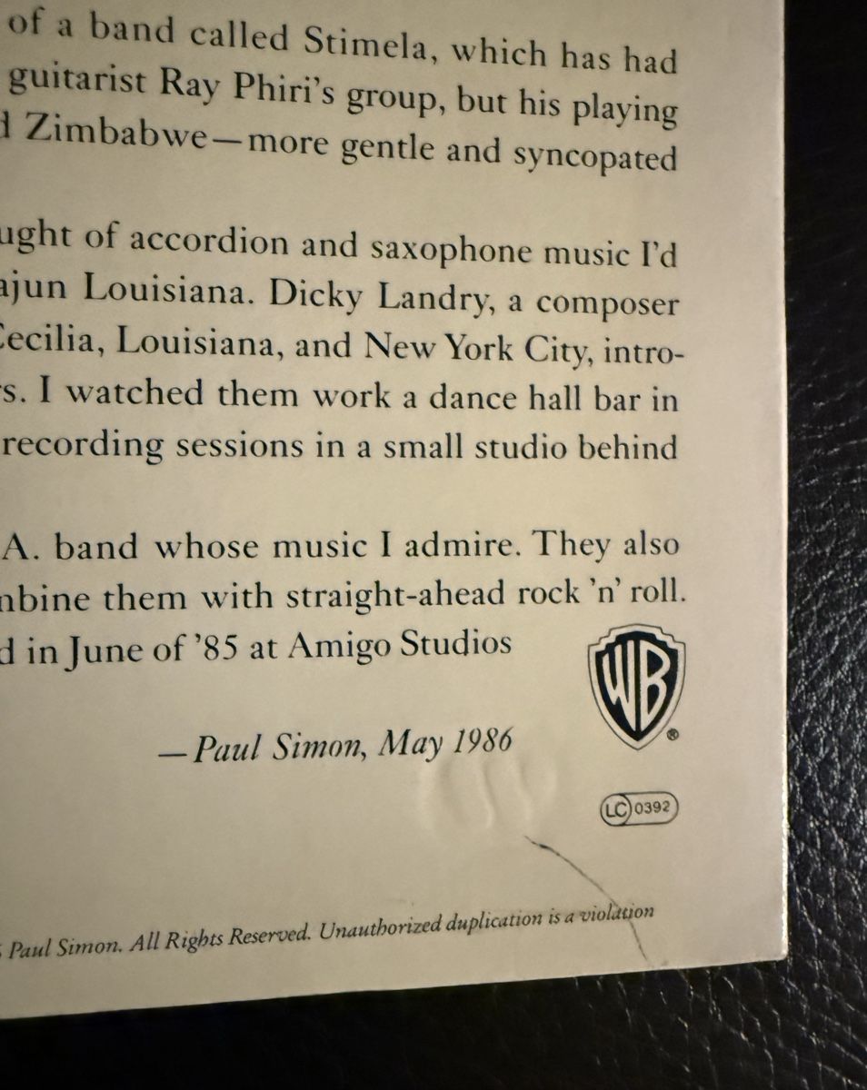 Dischi in vinile: Paul Simon - Graceland LP, Schallplatte – Usato da Goldach venduto da Messerguru 3