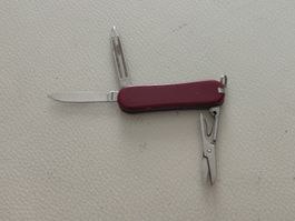  Taschenmesser rot mit Schere gebrauchter Zustand