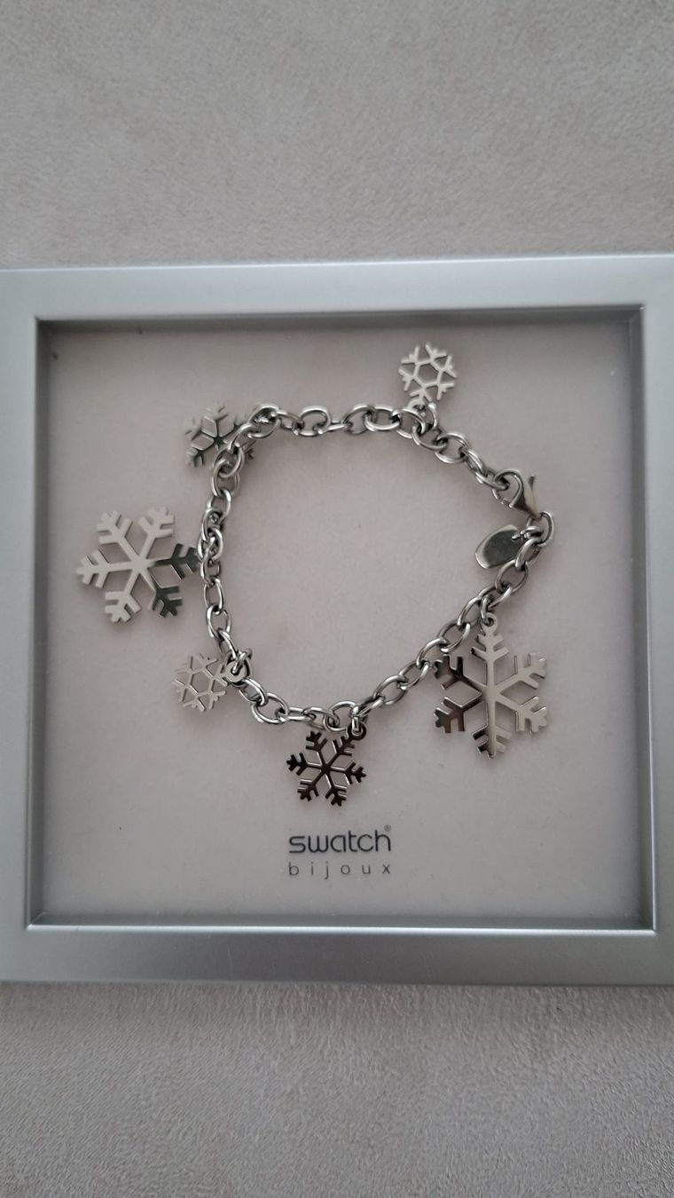 Swatch Bracciali & Braccialetti: Swatch bijou bracelet flocon de neige – Nuovo e nell'imballaggio originale da Villars-le-Grand venduto da mescal01