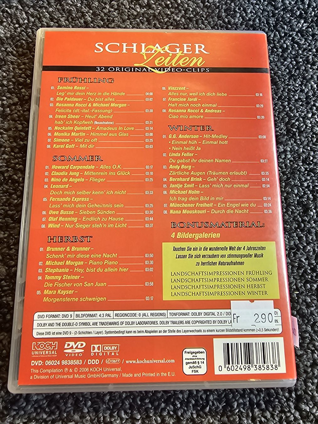 Tutti i DVDs: Schlager Zeiten DVD - 32 Original(20159) – Usato da Ruswil venduto da jan_bxl5 1