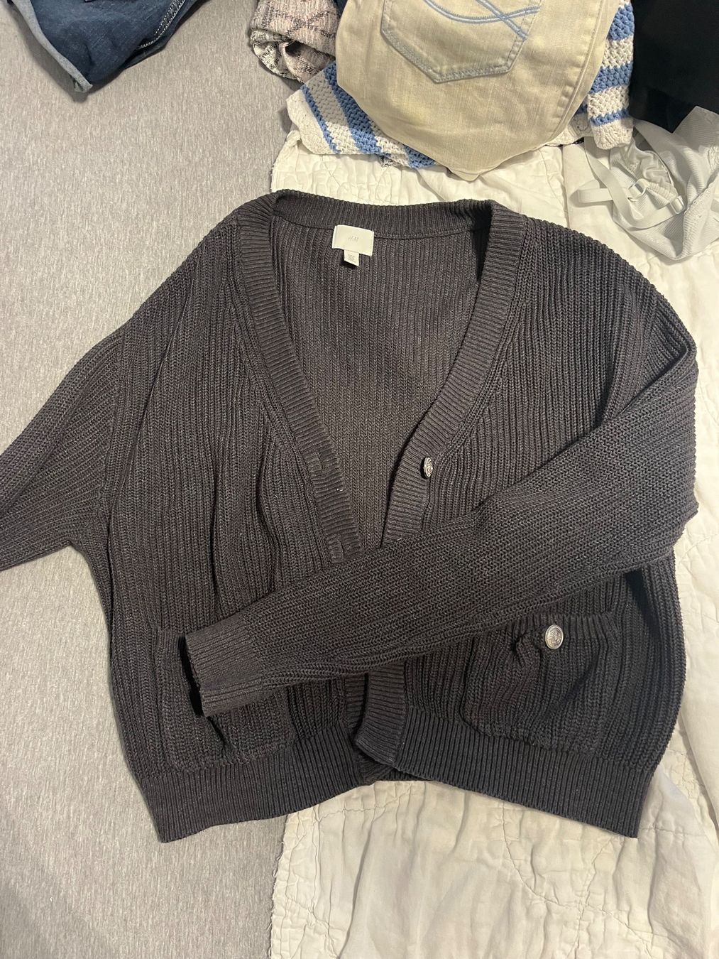 H&M Giacche: H&M Strickjacke Grobstrick Gr. M Übergangsjacke – Usato da Jona venduto da linda8301