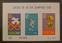 Mexiko 1968 Olympia Block MNH Flugpost Lance Wyman Friedenst