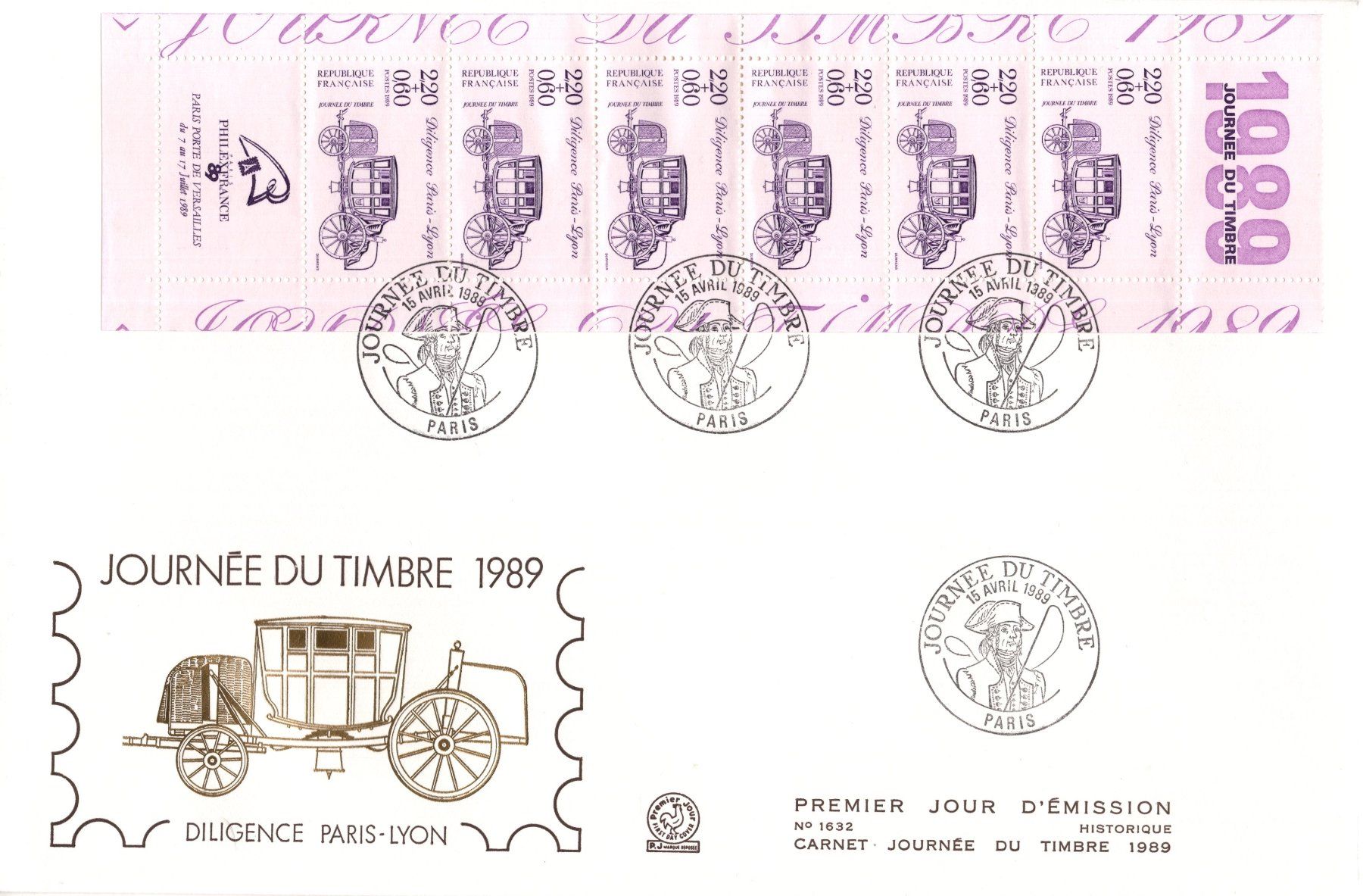 Tutti i francobolli: TdB Journée du Timbre 1989 - Heftchenblatt auf FDC – Usato da Eglisau venduto da Chperfins