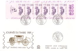 TdB Journée du Timbre 1989 - Heftchenblatt auf FDC