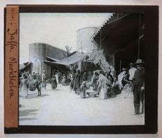 Glasdia Israel: Jaffa - Marktleben, um 1915