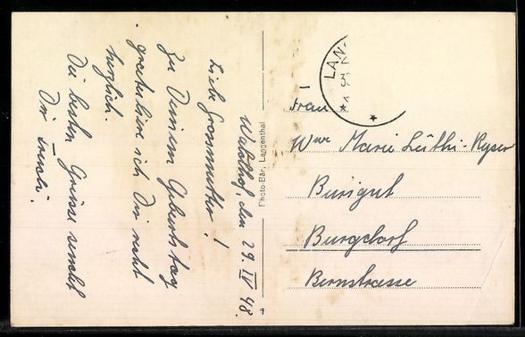 Cartoline postali: AK Langenthal, Kantonale land- und hauswirtschaftliche Schul – Usato da Berlin venduto da bartko-reher 1