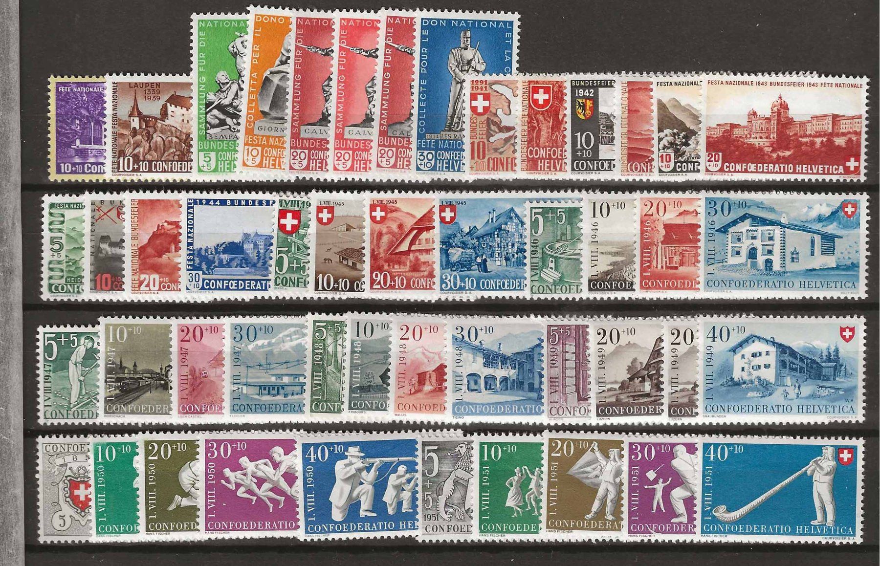 Alle Briefmarken: PP138 - Pro Patria 1938-1963 ** – Gebraucht aus Trélex von Phil_Albert