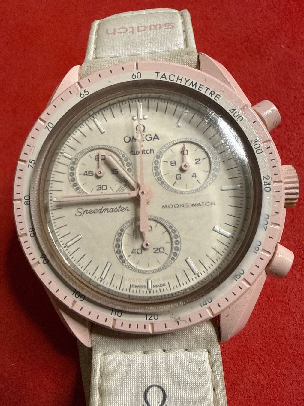 Omega Uhren: Omega Swatch Moonwatch 42 mm – Gebraucht aus Pfeffingen von Allhandelklgwatches