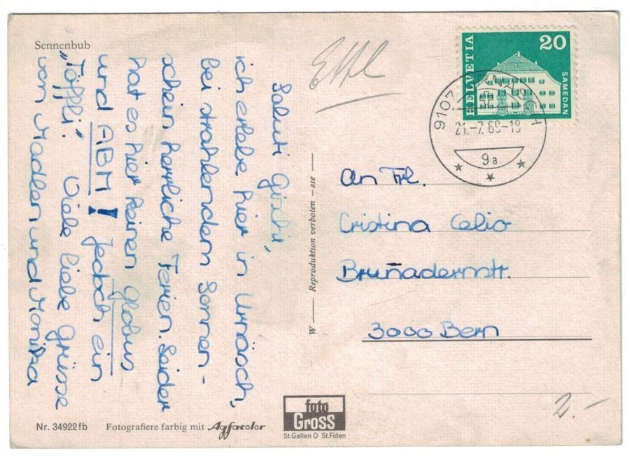 Cartoline postali: Appenzell, Sennenbub mit Ziege – Usato da Frauenfeld venduto da POML 1