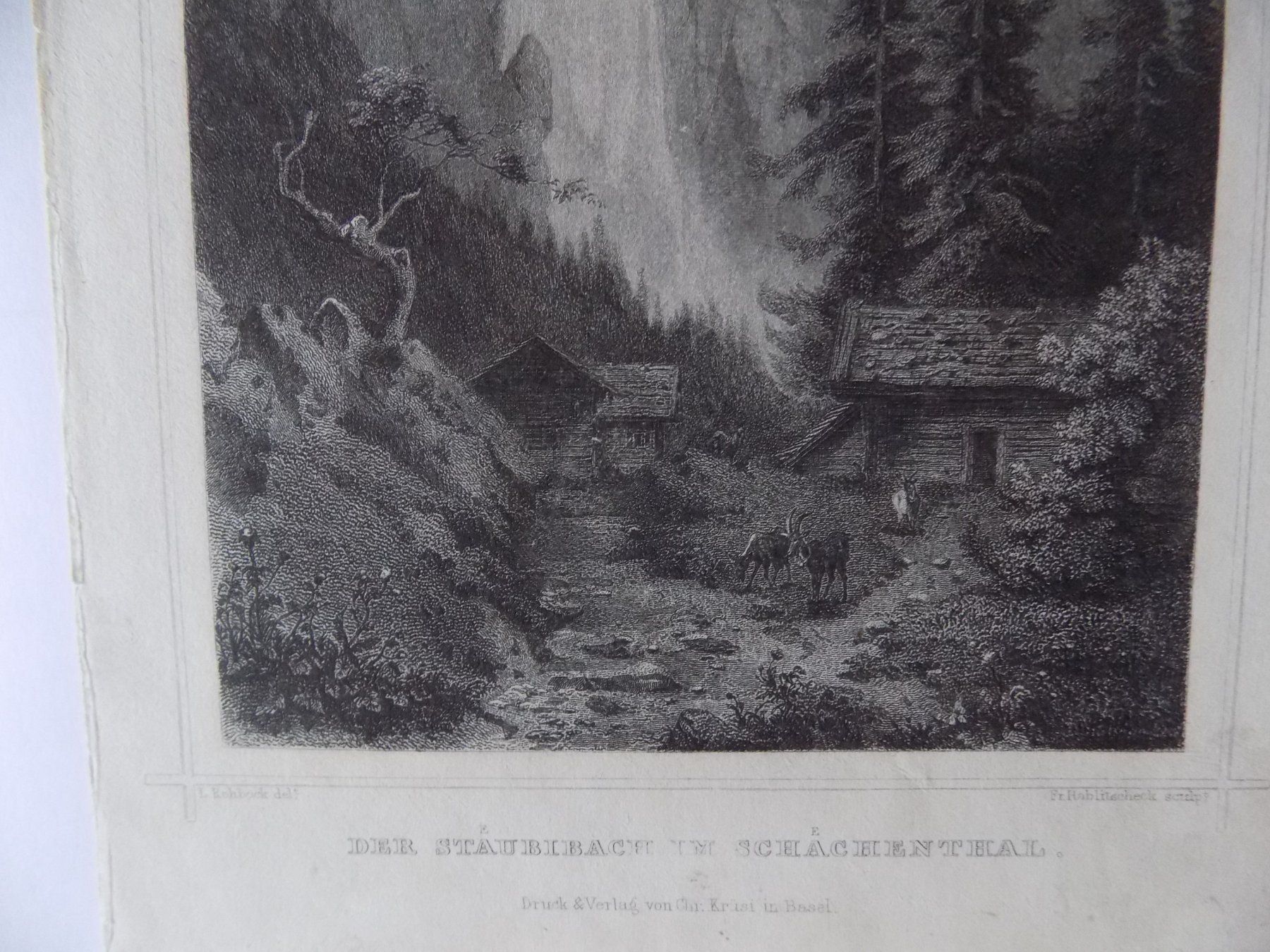Gravures: Staubibach im Schächental Rohbock – D'occasion à Risch par Antikfee 3