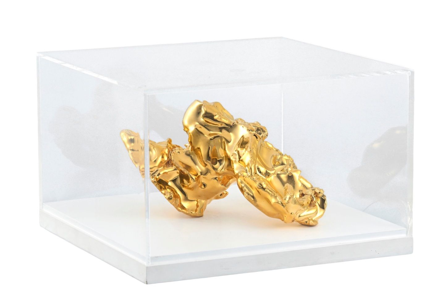 Statuette: Marcel Wanders "One minute sculpture", céramique dorée, 1963 – Usato da Genève venduto da ParkAvenue26 6