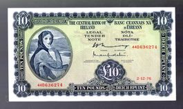 Ireland noten 10 pounds TOP grade UNZ sehr selten-rare