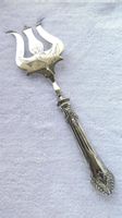 Vorlegegabel Jugendstil FLM versilbert Gabel Fischbesteck