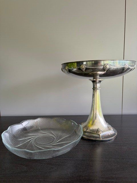 Coupes: Sockelschale versilbert Jugendstil (?) – D'occasion à Cham par Collector0 8