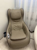 Massagestuhl Beige Leder  USB guter Zustand mit bluetooth