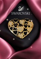 Swarovski Brosche vintage 18k vergoldet neu und original