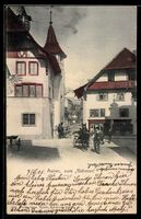 Aarau, Gasthaus zum Behmen mit Strassenp