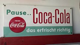 Coca cola Emailschild 50/ 60 er Jahre 