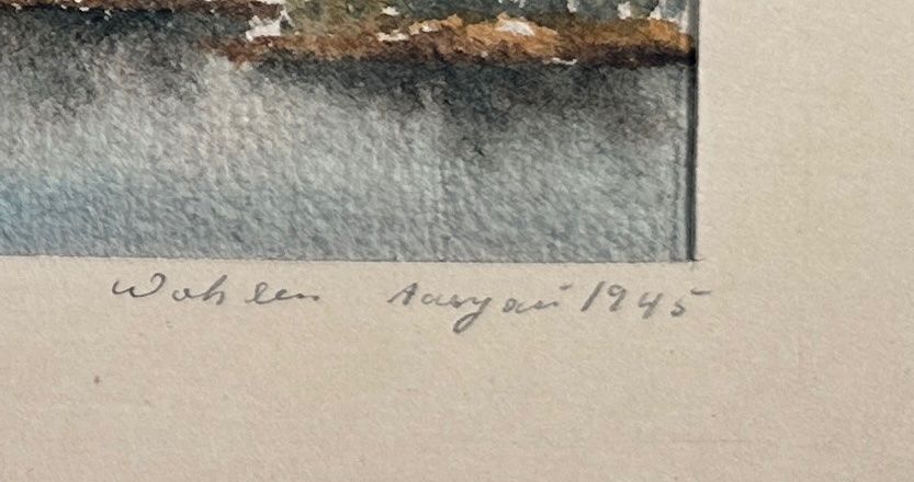 Dipinti: Spielmann -Wohlen 1945 -Aquarell – Usato da Adliswil venduto da Kiambu 3
