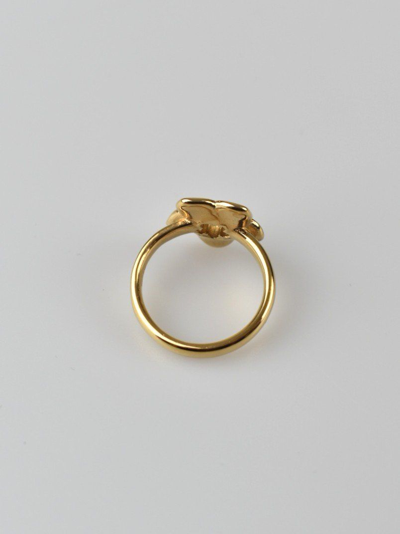 Guess Anelli: Guess Ring mit Pavé-Blumenfassung, 17mm, gold – Usato da Nürensdorf venduto da 2ND_STORY 1