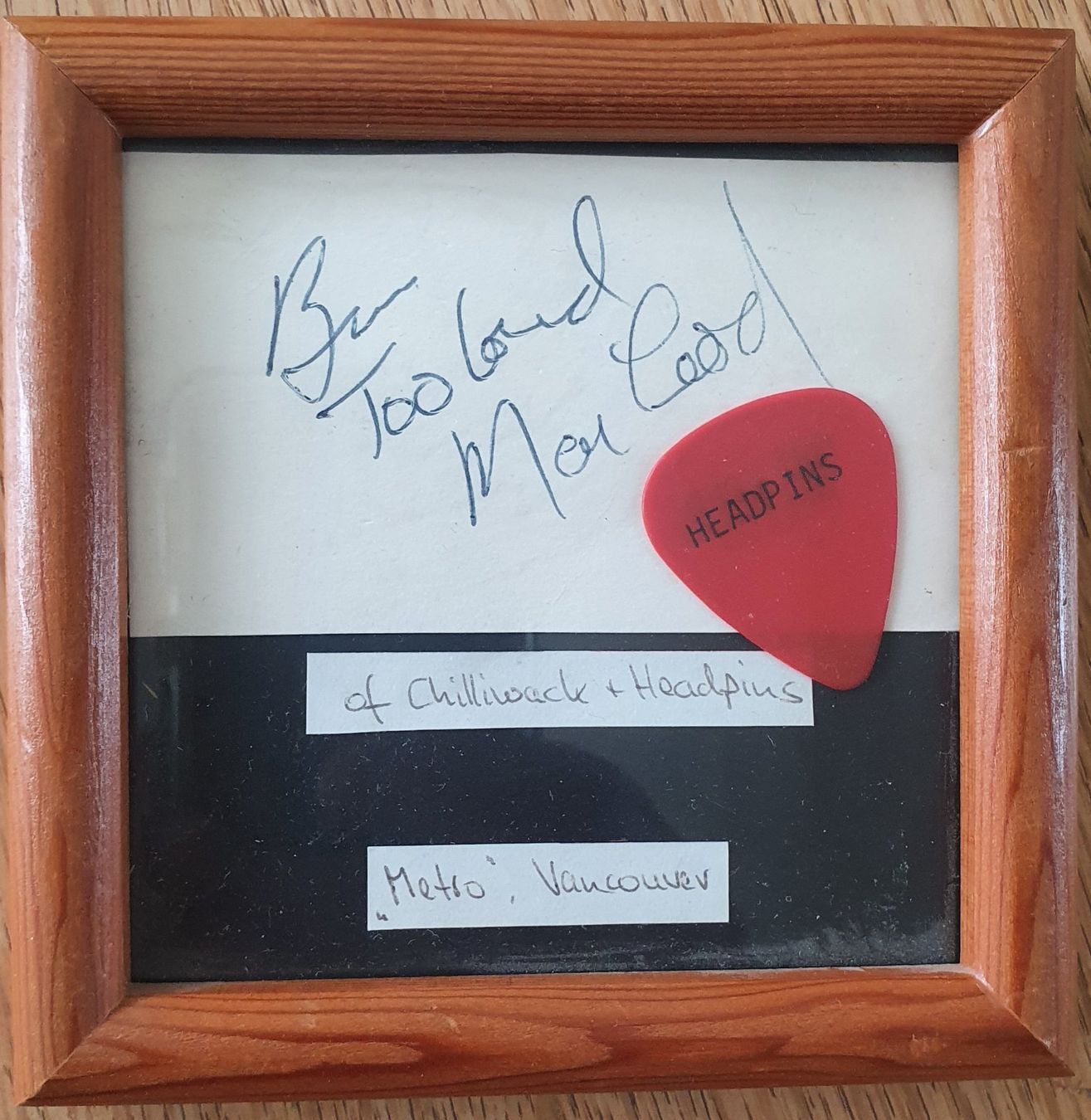 Autogramme: Brian "Too Loud" MacLeod - Autogramm & Plectrum - 1986 – Gebraucht aus Zürich von Vesco01
