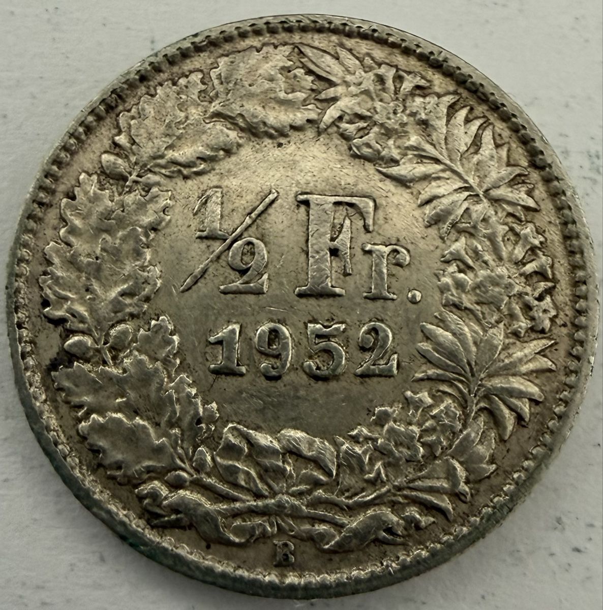 Toutes les monnaies: Schweizer 1/2 Franken 1952 B Helvetia – D'occasion à Appenzell par Wumo74