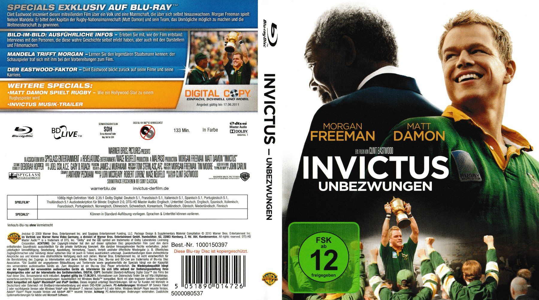 Alle DVDs: Blu-Ray - Invictus - Unbezwungen – Gebraucht aus Langnau am Albis von MediaRescuerKeLoX