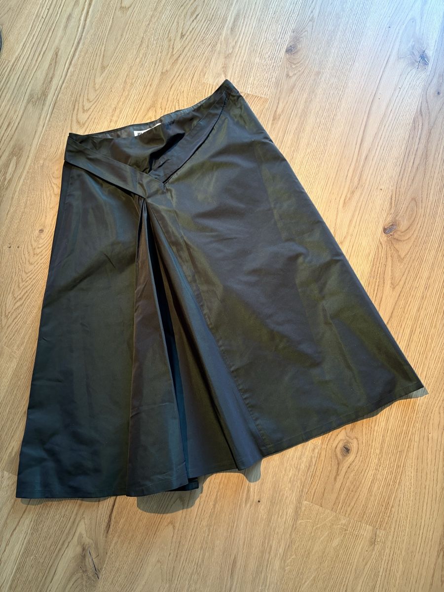Jil Sander Gonne: Jil Sander Rock midi dunkelgrün Seide/Polyester Gr 38 – Usato da Basel venduto da Sandra2109