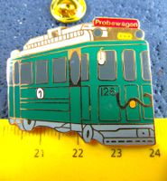 PROBEWAGEN TRAM GRÜN PIN GROSSS 40x35mm ENAMEL BVB BASEL