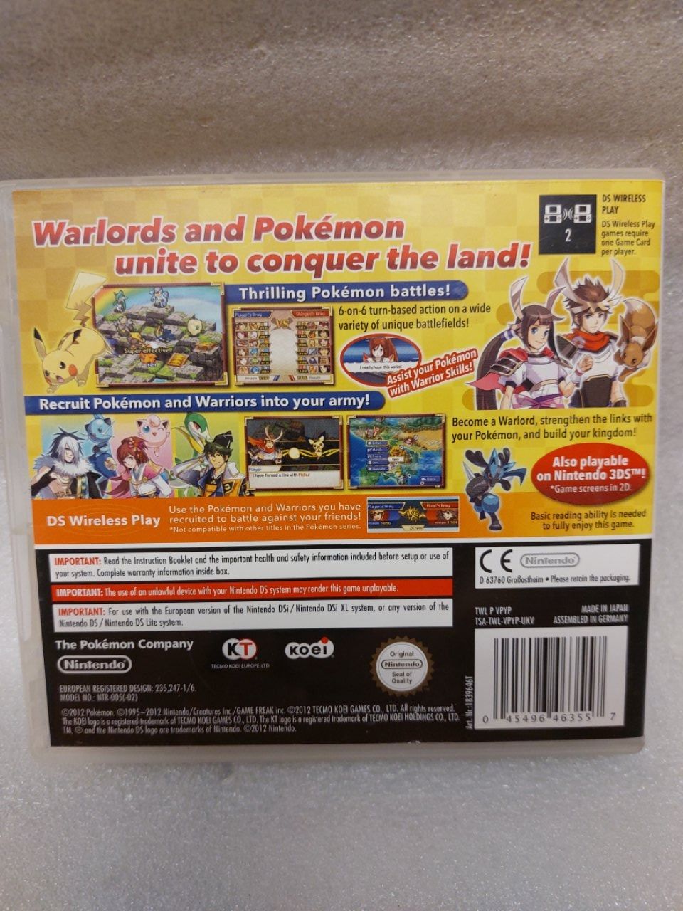 Nintendo Jeux: RARE Pokémon Conquest Packaging & Instructions (! NO GAME !) – D'occasion à Pambio Noranco par Pol69 2