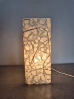Tischlampe aus Glas mit japanischem Papier 11x11, 27cm hoch