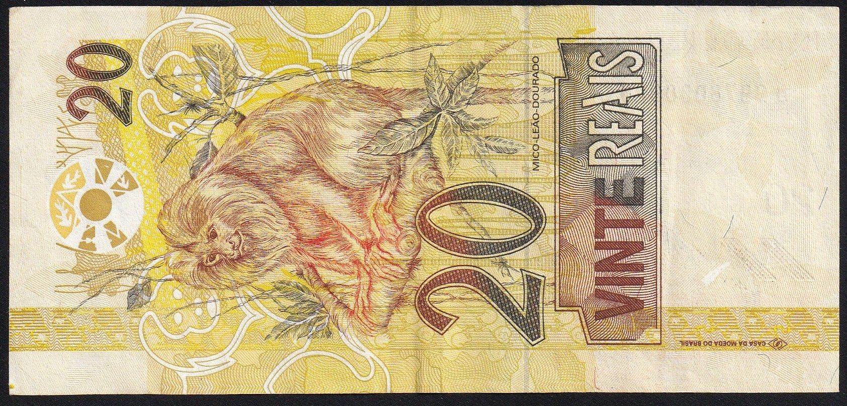 Banconote: Brasilien 20 Reais 2007 – Usato da Brugg AG venduto da banknoten_muesli