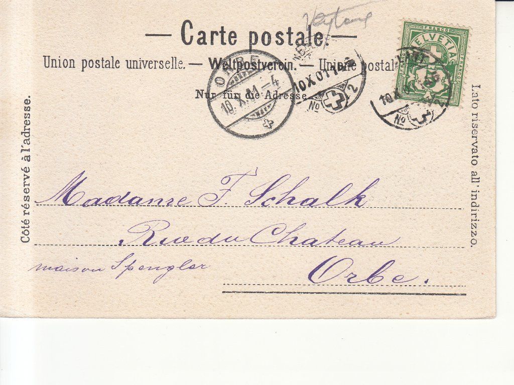 Cartoline postali: Chillon 1901 – Usato da Bürglen TG venduto da StampGraf 1