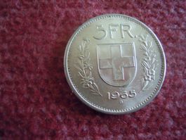 Fünfliber, Jahrgang 1965 Silber